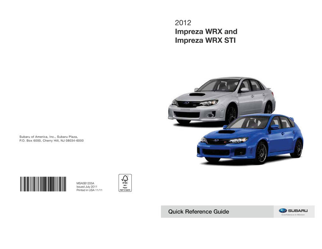 2012 Subaru Impreza Wrx Sti